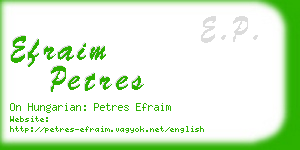 efraim petres business card